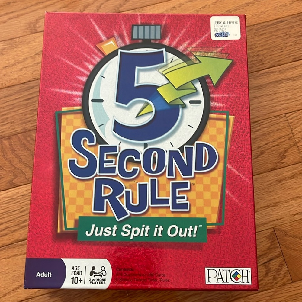 Patch 5 Second Rule Just Spit It Out Board Game Trivia Complete